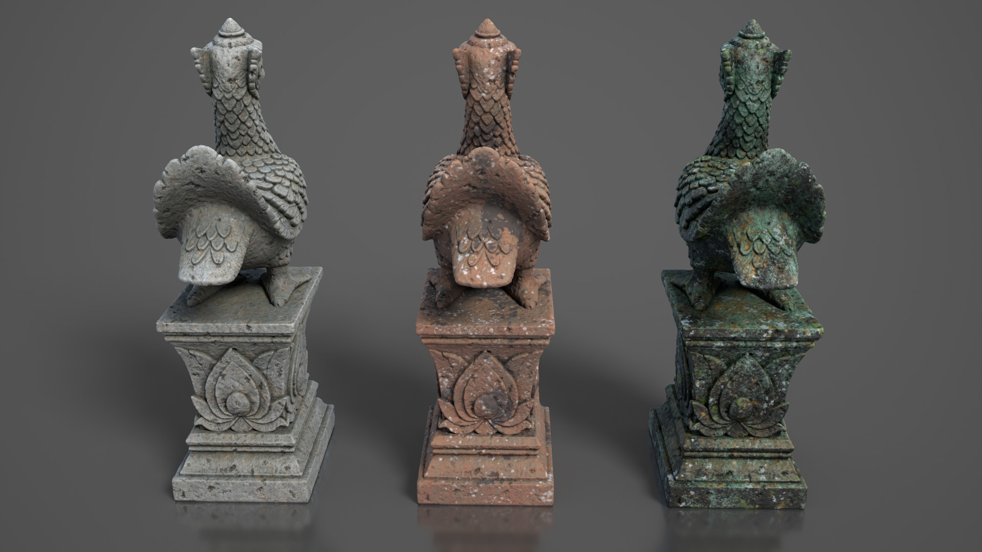 Ancient Khmer Statue26-250523 Low-poly 3D model_5
