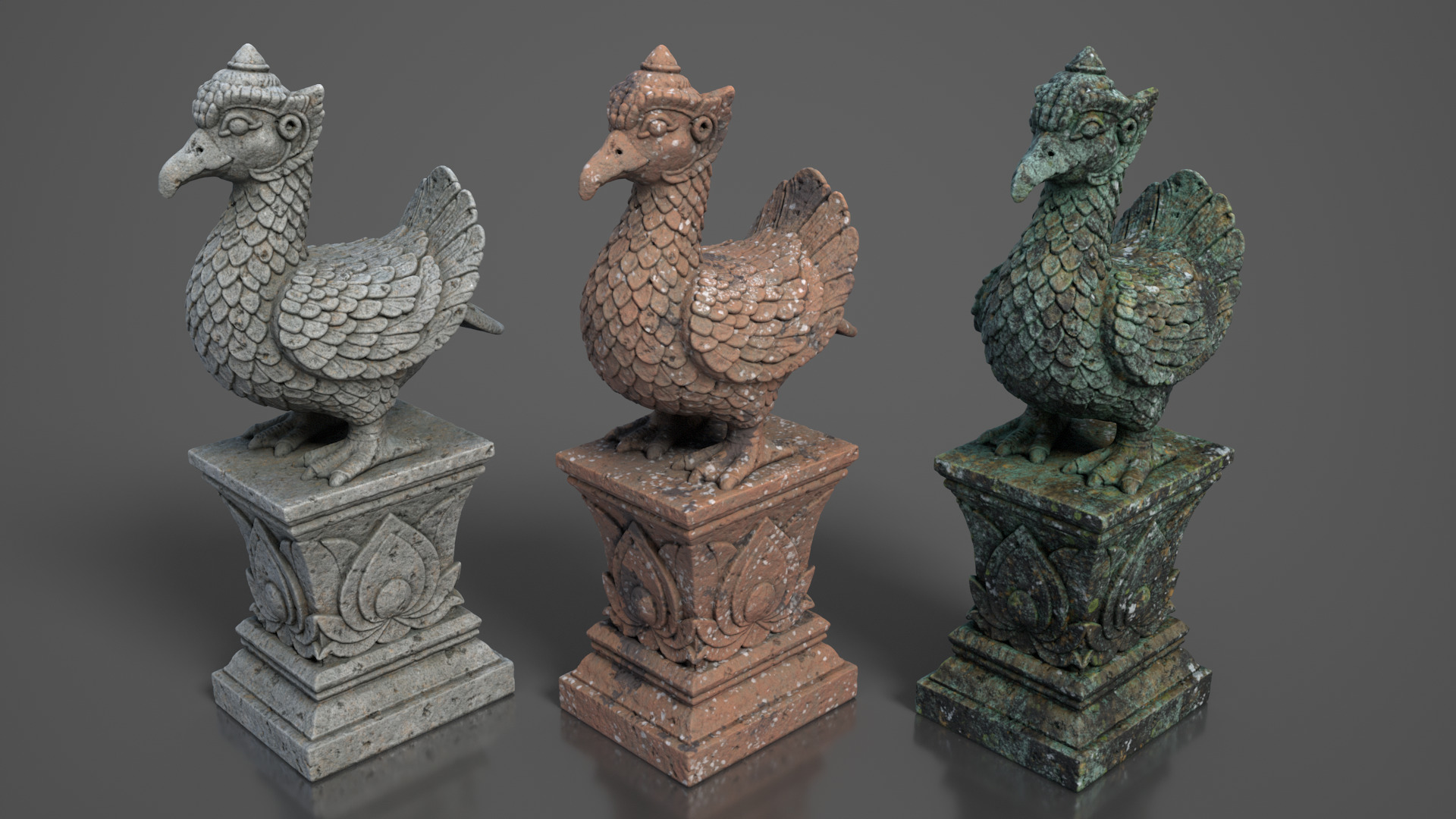 Ancient Khmer Statue26-250523 Low-poly 3D model_8