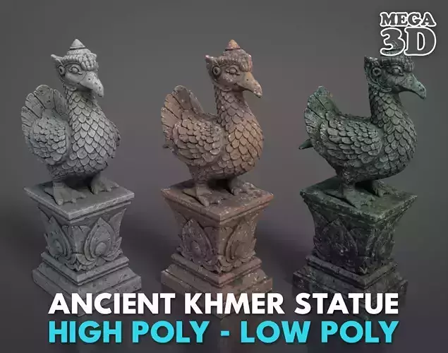 Ancient Khmer Statue26-250523