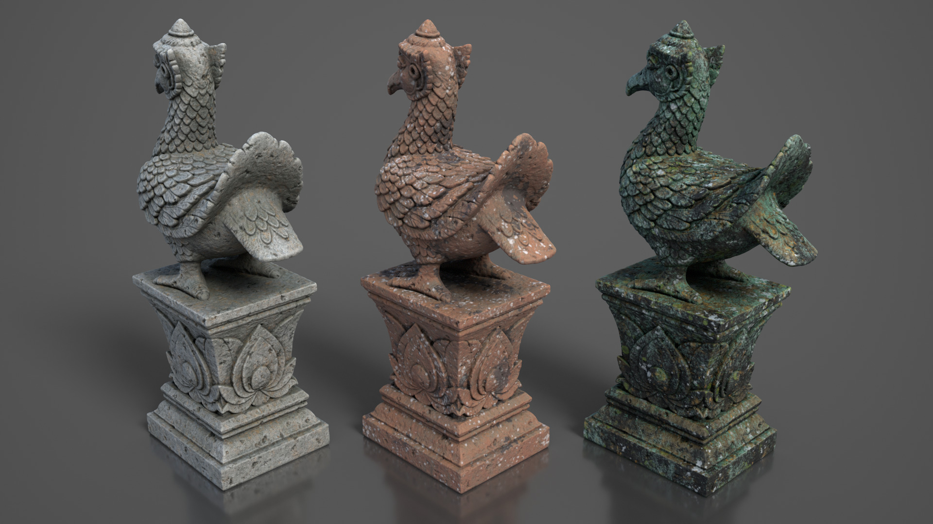 Ancient Khmer Statue26-250523 Low-poly 3D model_6