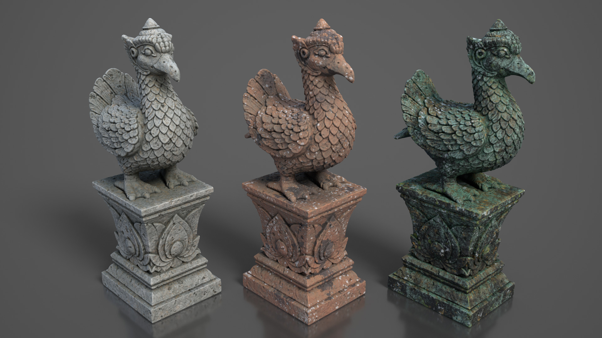 Ancient Khmer Statue26-250523 Low-poly 3D model_2