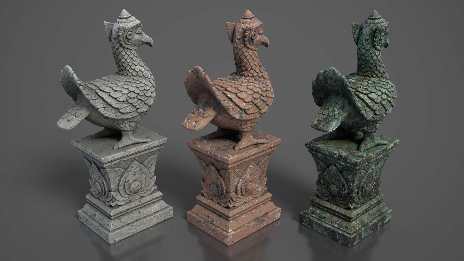 Ancient Khmer Statue26-250523 Low-poly 3D model_4