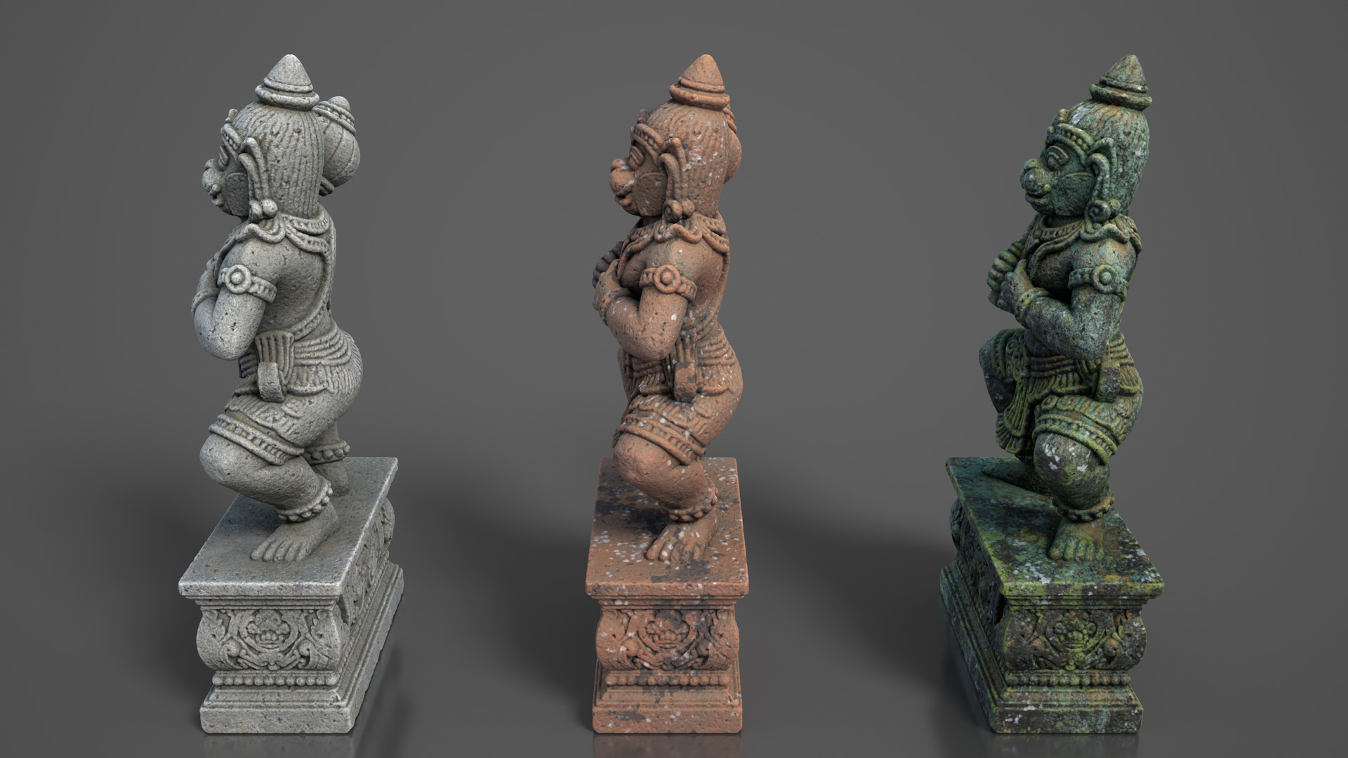 Ancient Khmer Statue28-250523 Low-poly 3D model_7