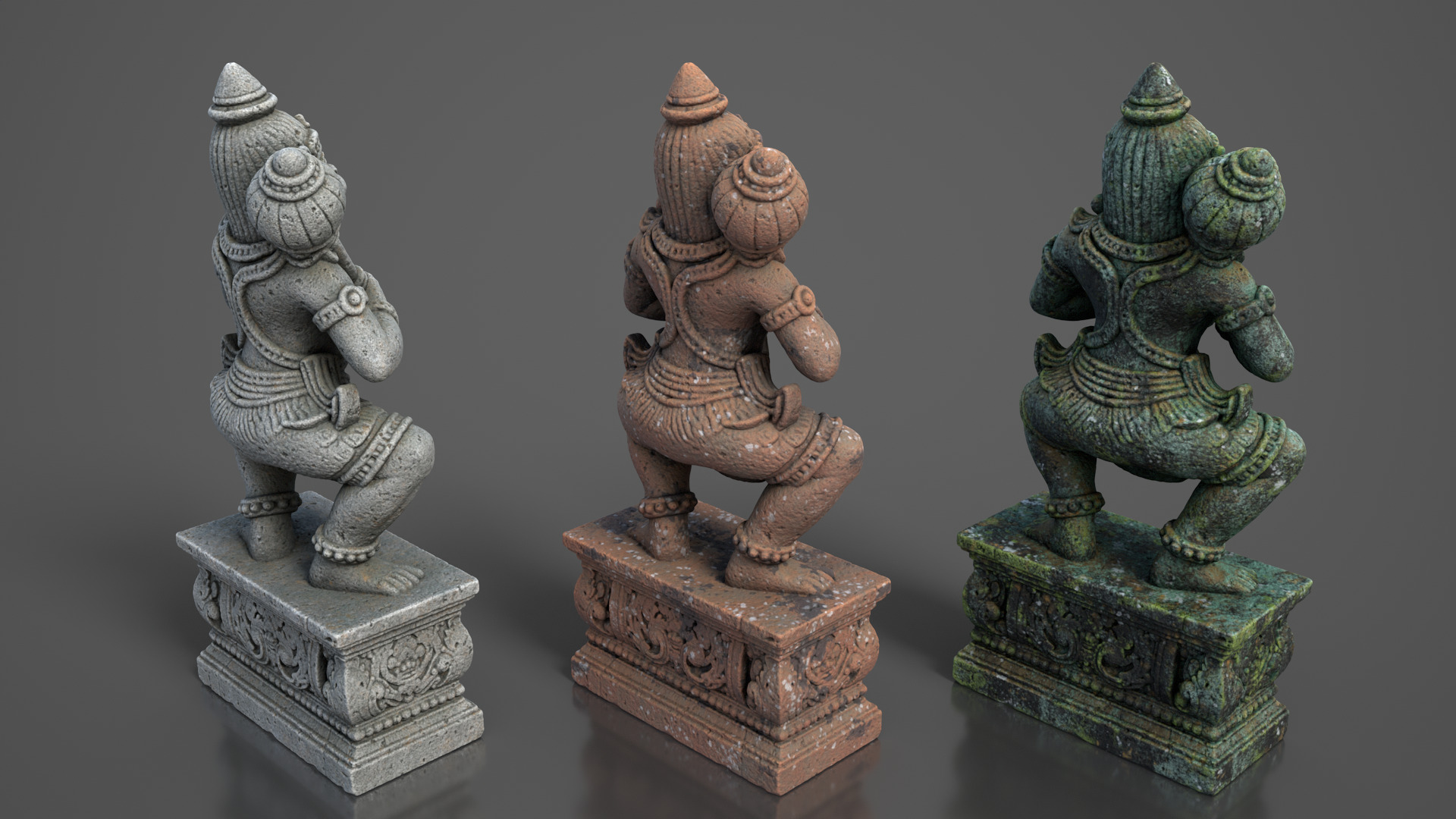 Ancient Khmer Statue28-250523 Low-poly 3D model_4