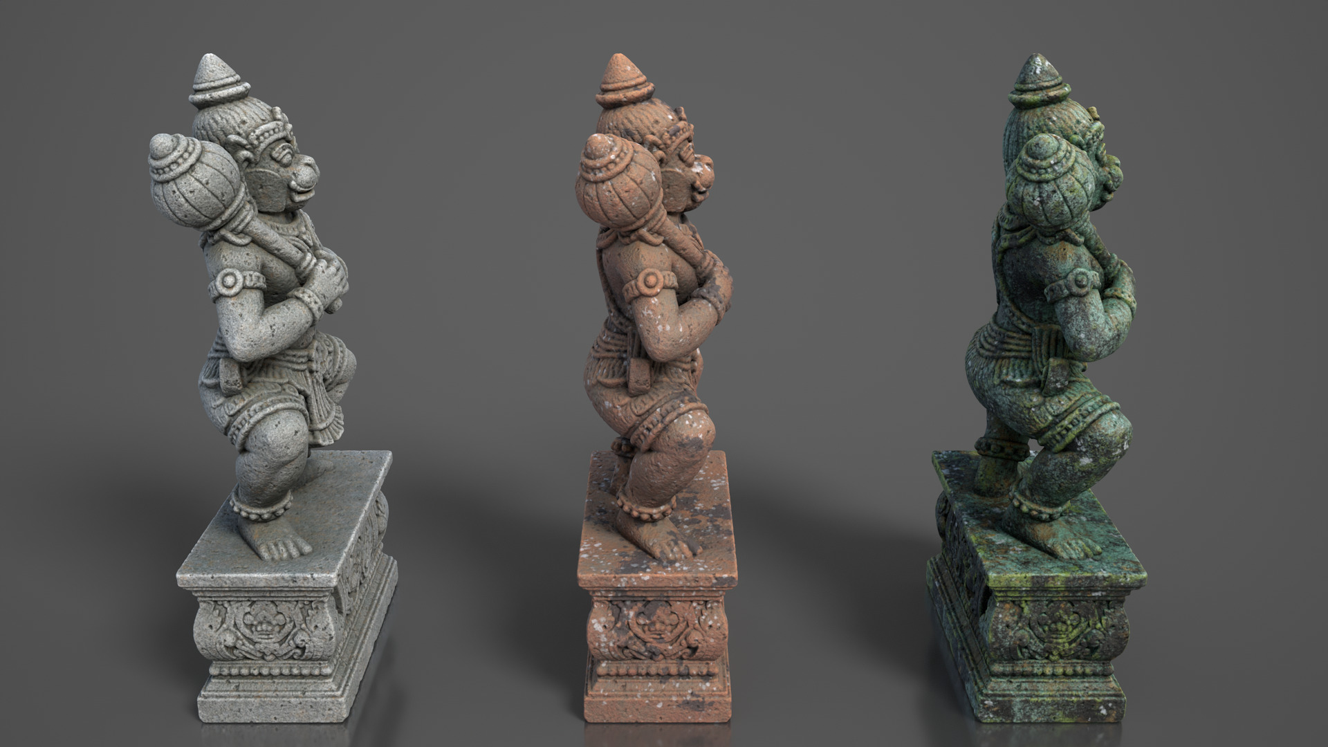 Ancient Khmer Statue28-250523 Low-poly 3D model_3