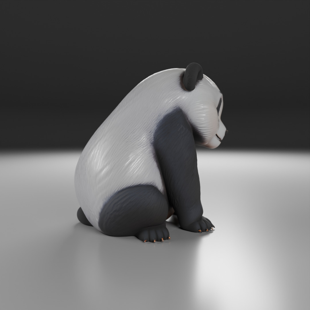 panda bear 3D print model_10