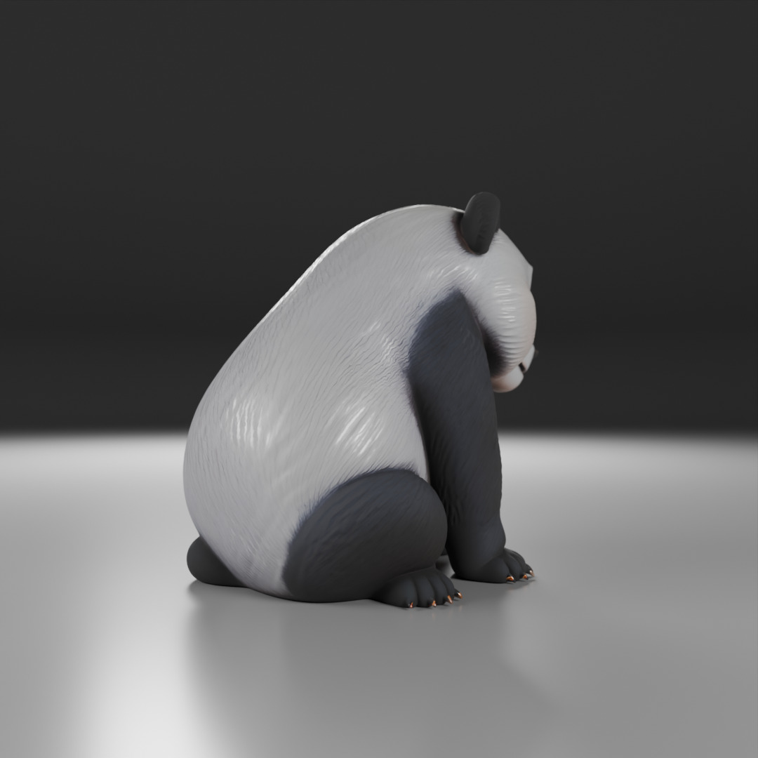 panda bear 3D print model_15