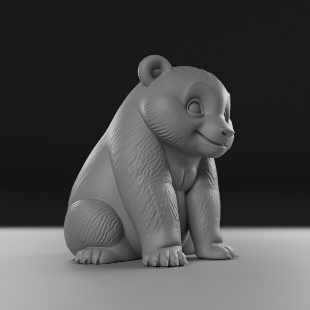 panda bear 3D print model_8