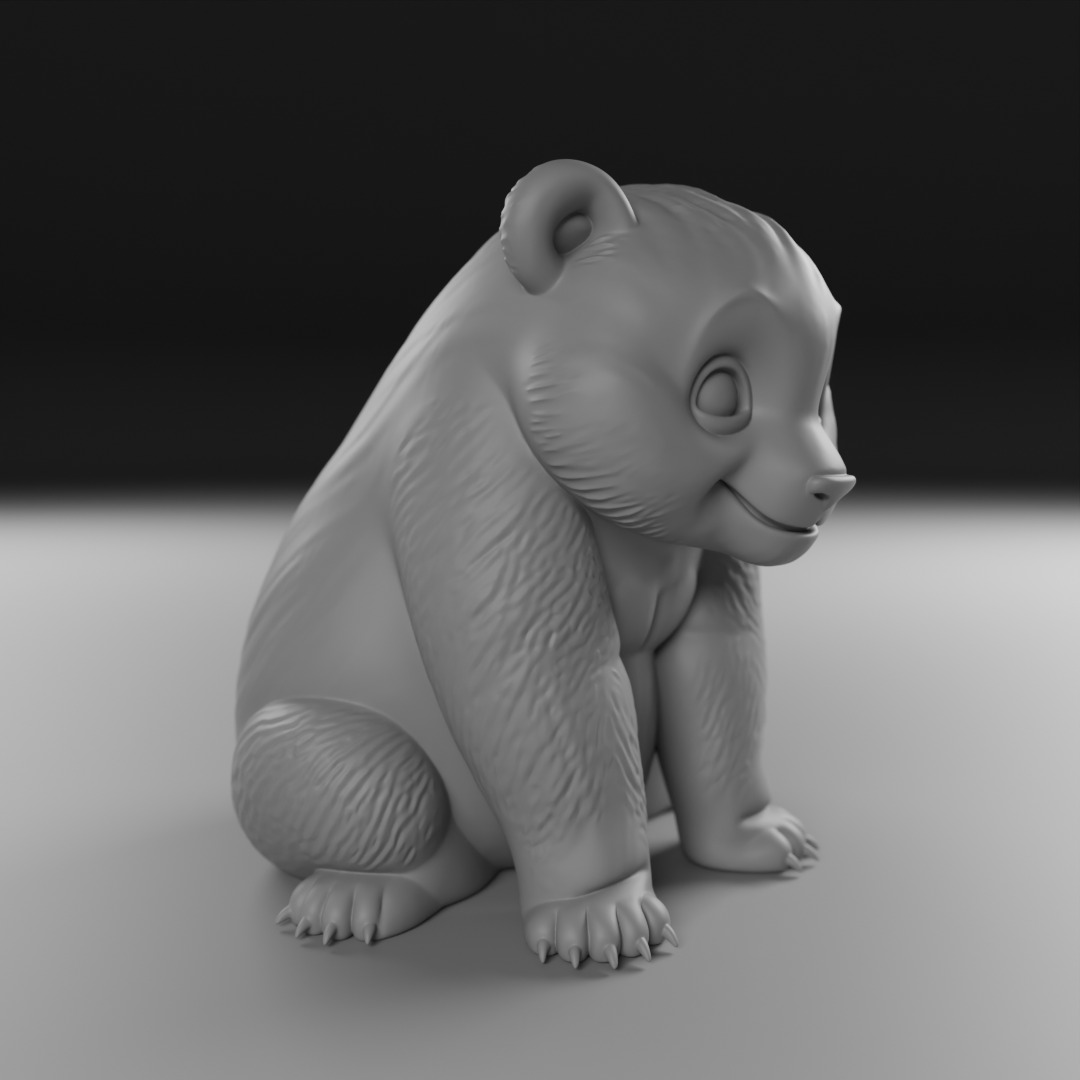 panda bear 3D print model_4