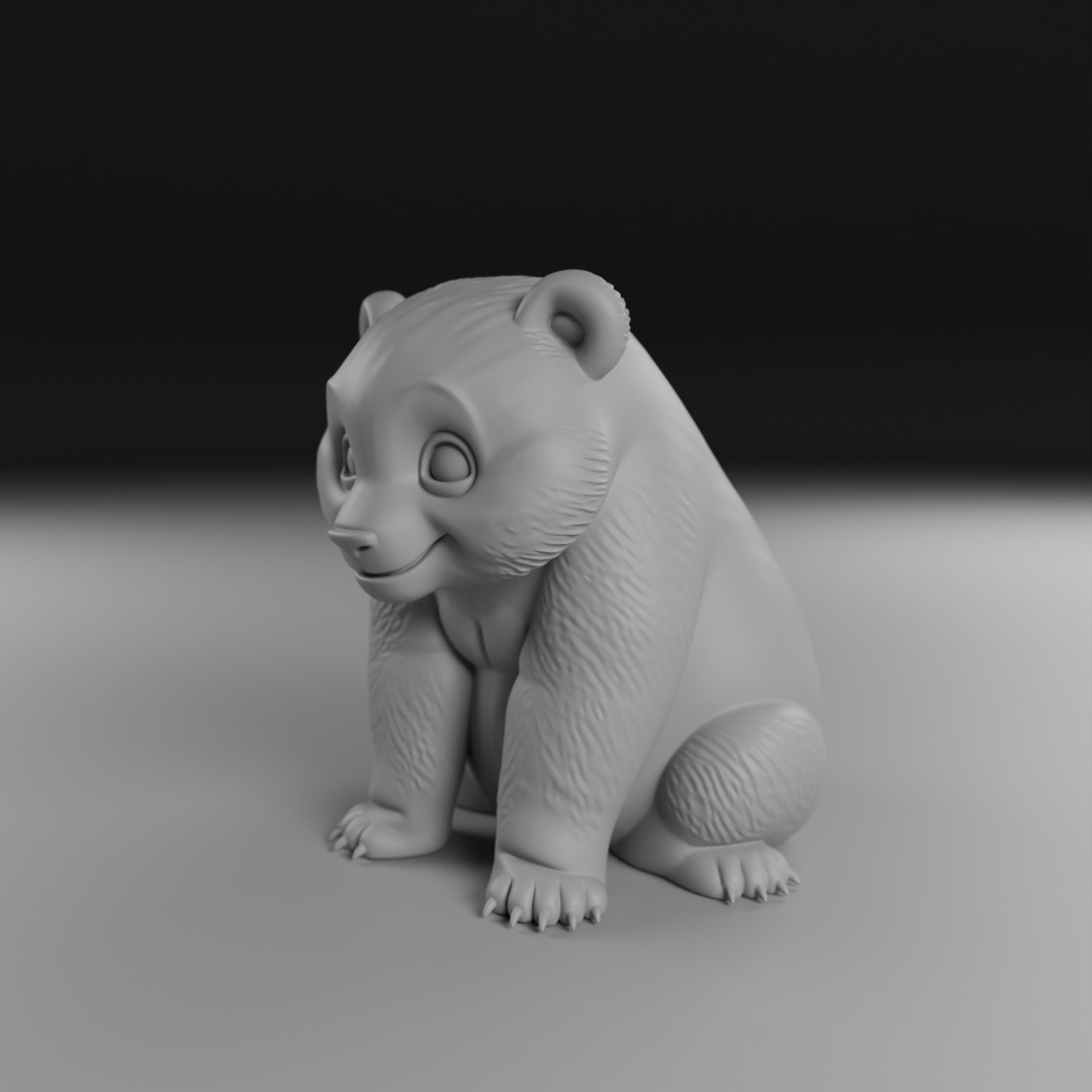 panda bear 3D print model_5