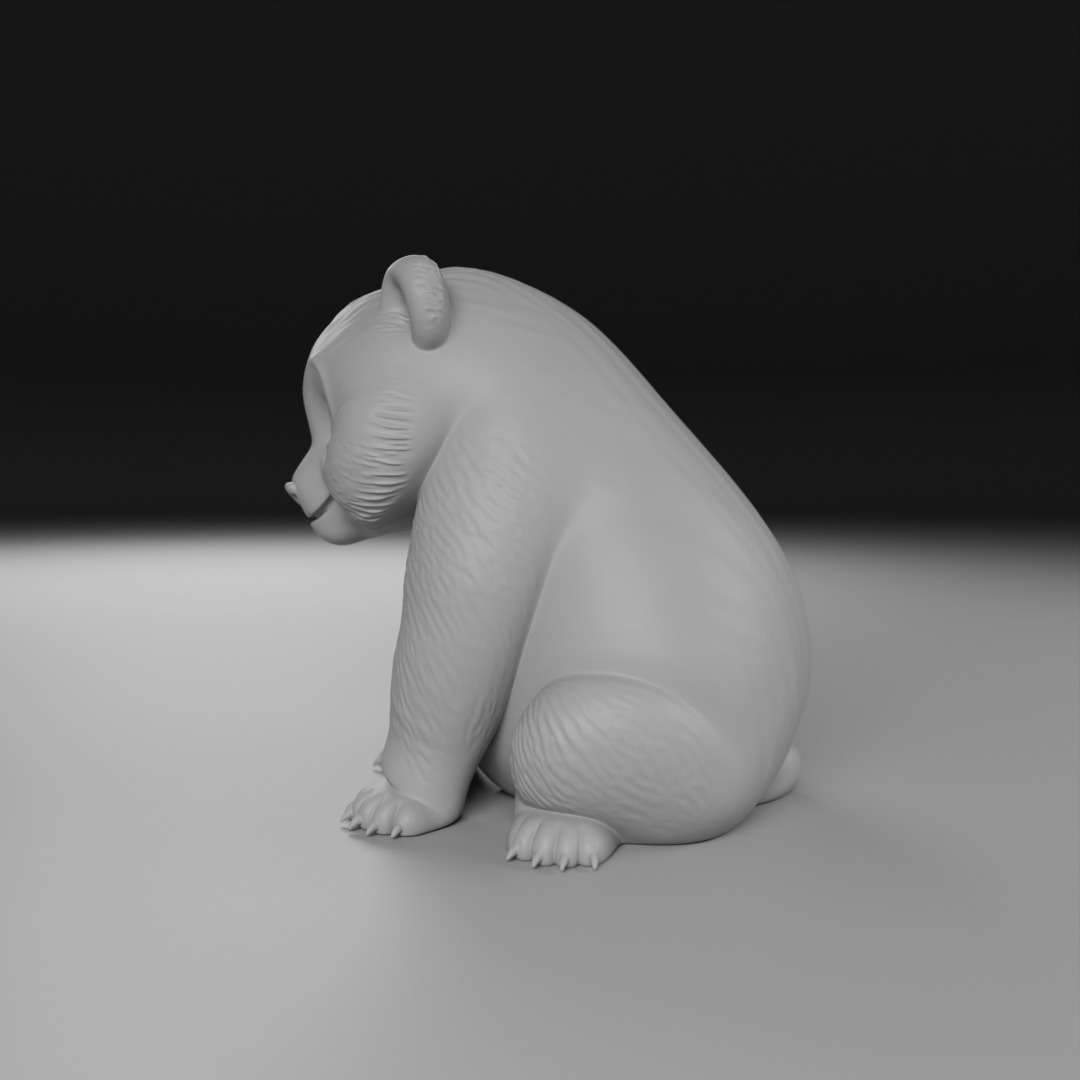 panda bear 3D print model_2