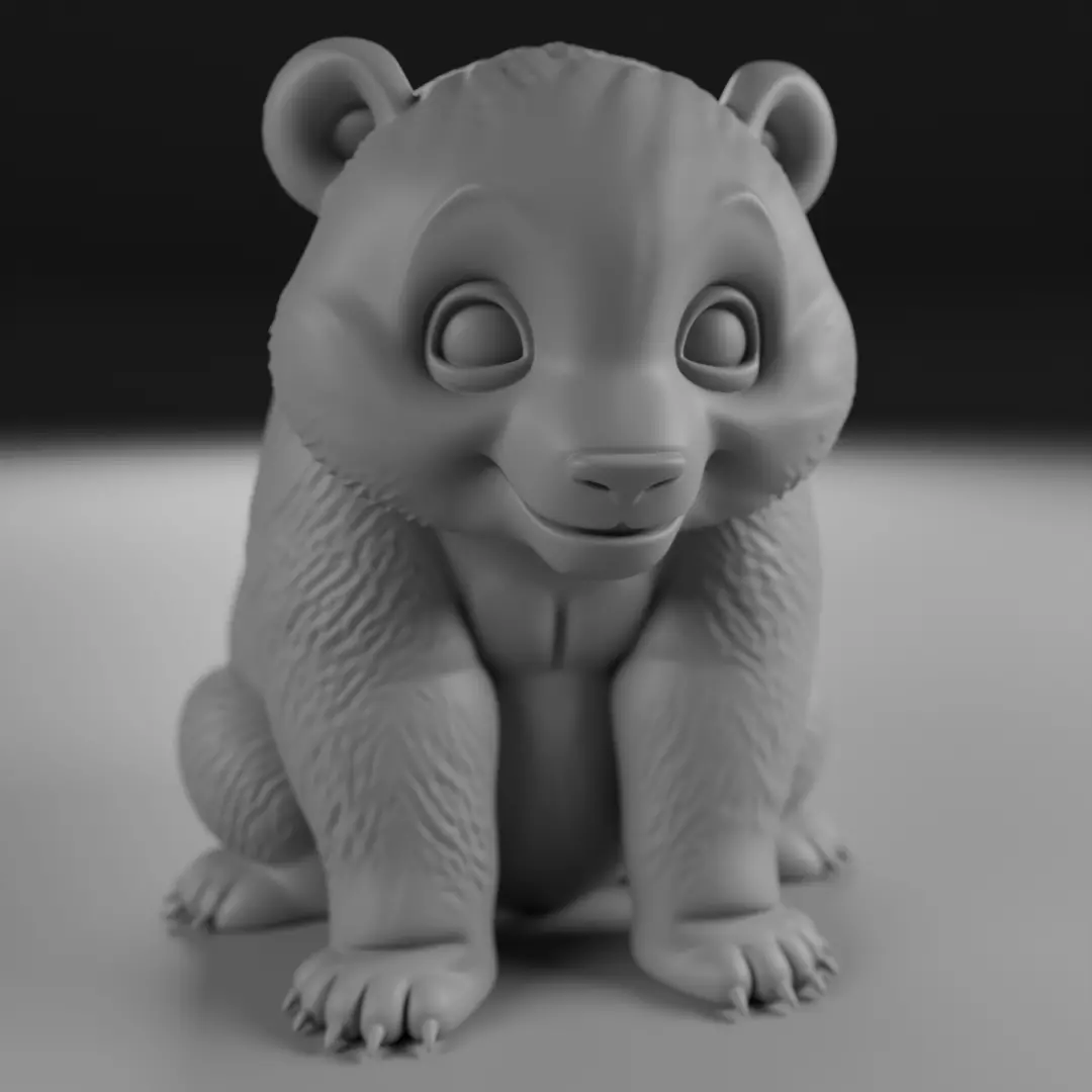 panda bear 3D print model_0