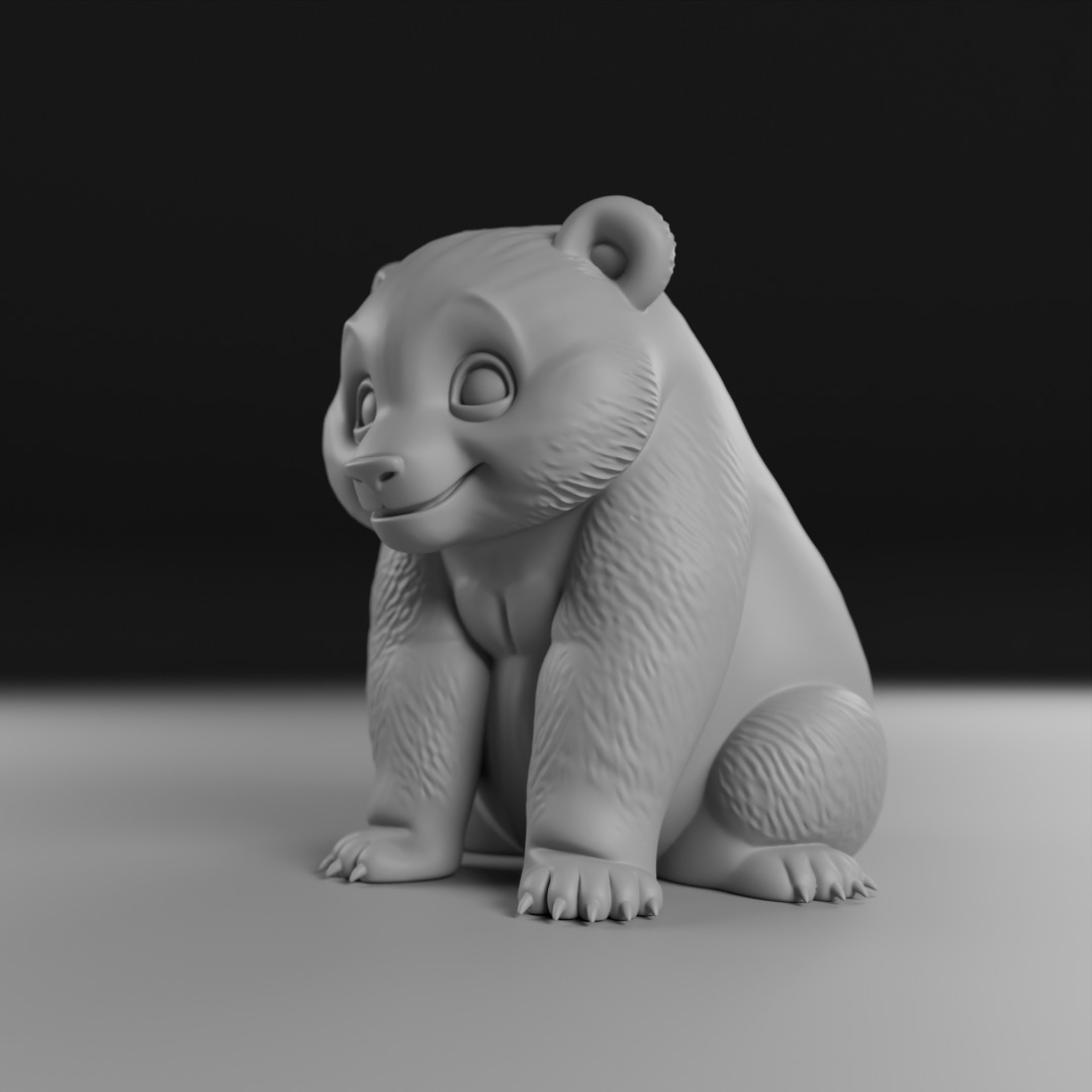 panda bear 3D print model_9