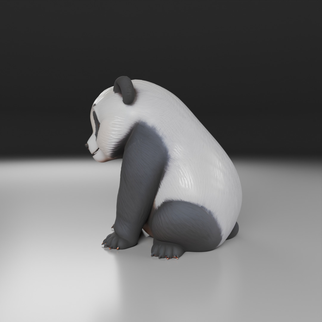 panda bear 3D print model_11
