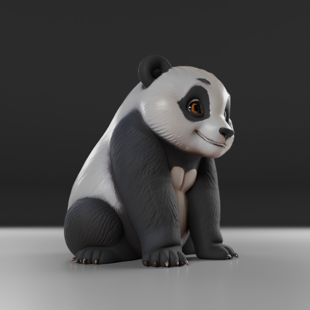 panda bear 3D print model_17