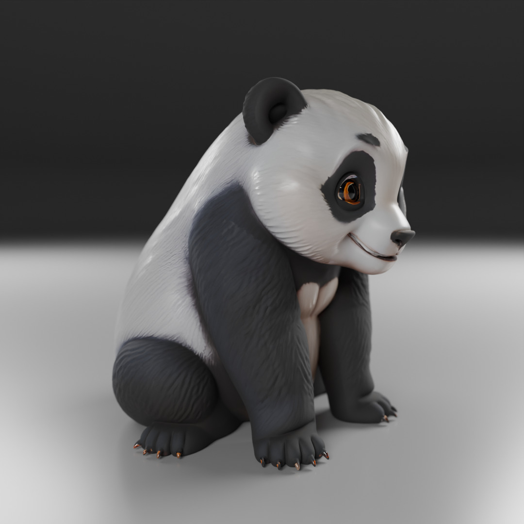 panda bear 3D print model_13