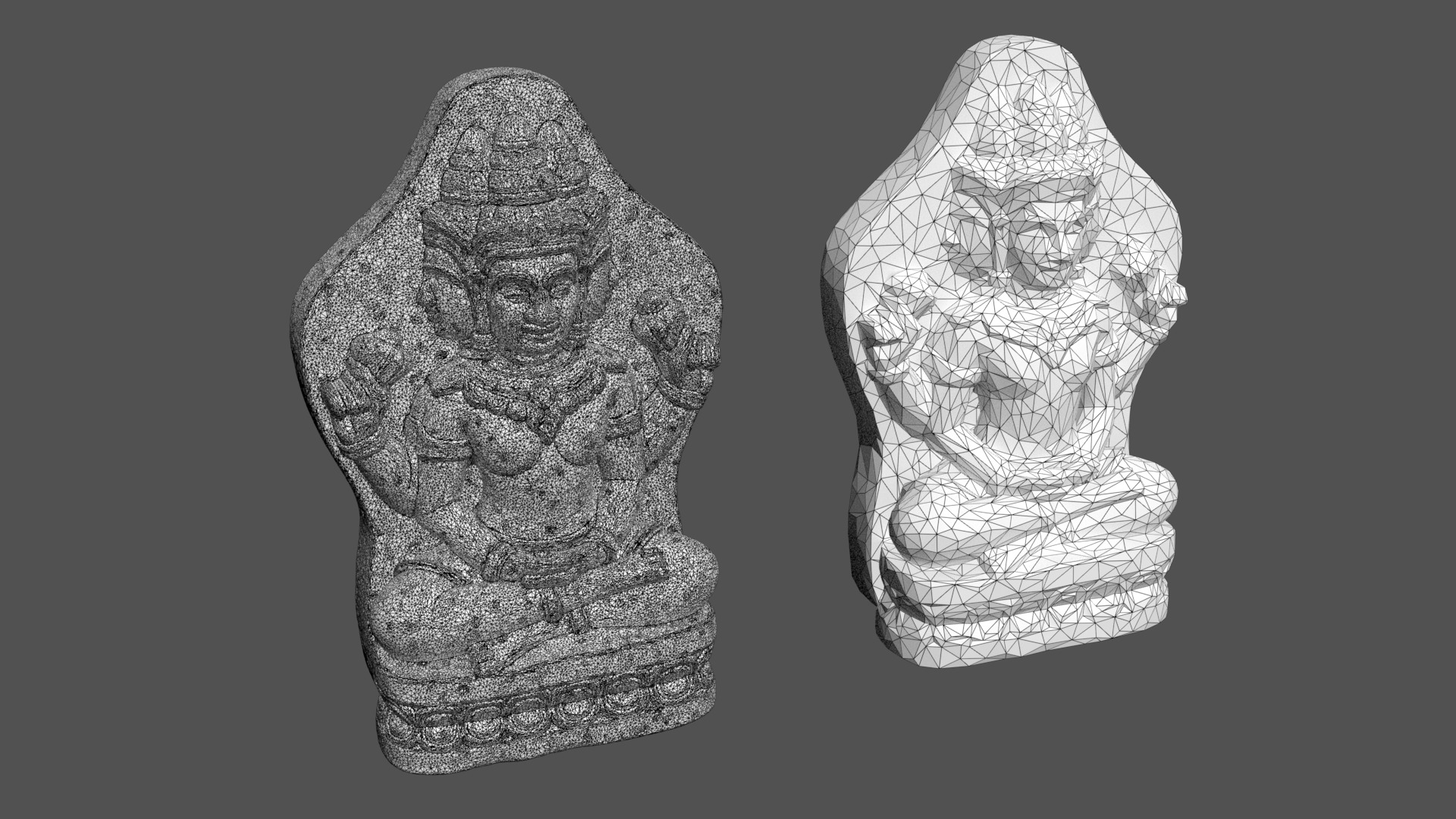 Ancient Khmer Statue29-250523 Low-poly 3D model_9