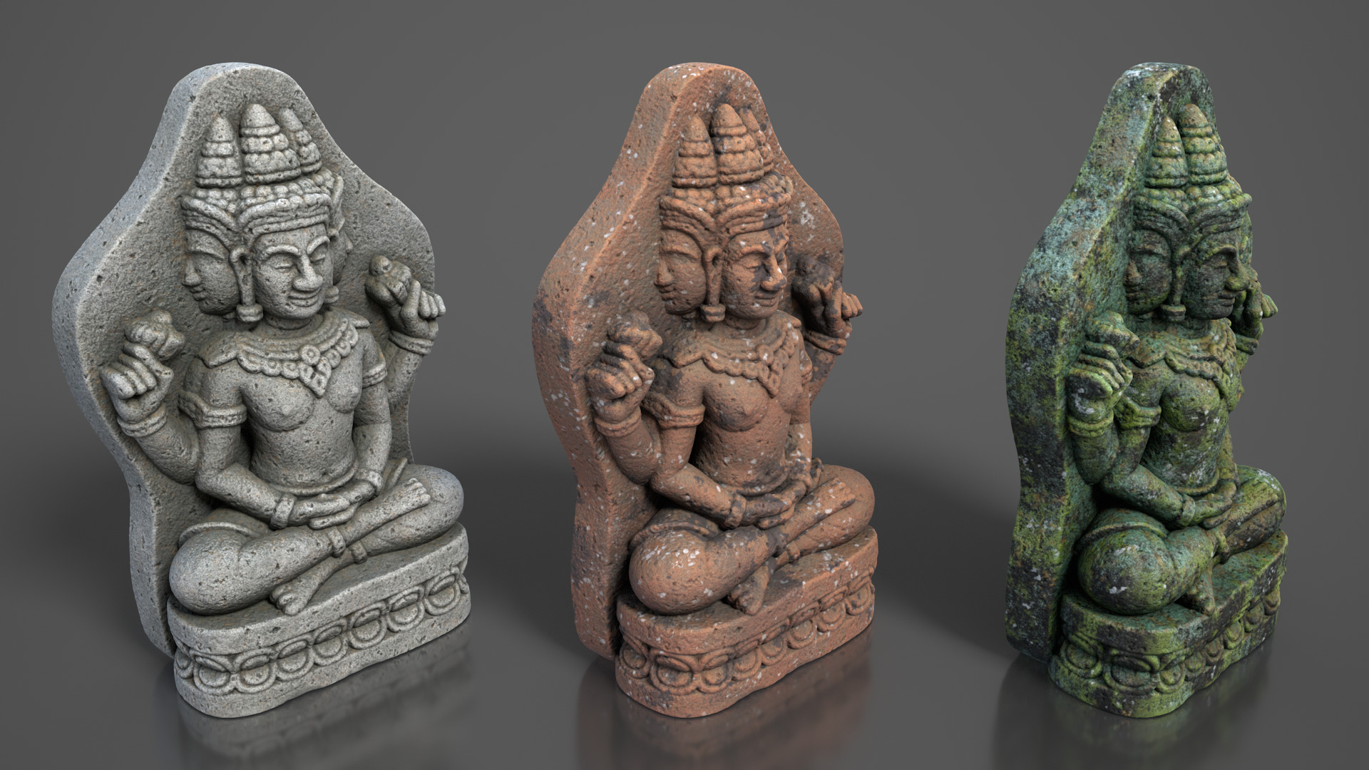 Ancient Khmer Statue29-250523 Low-poly 3D model_2