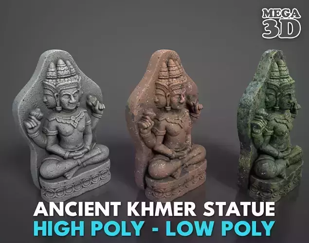 Ancient Khmer Statue29-250523