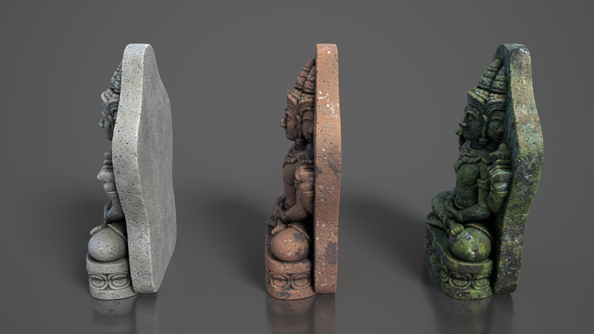 Ancient Khmer Statue29-250523 Low-poly 3D model_7