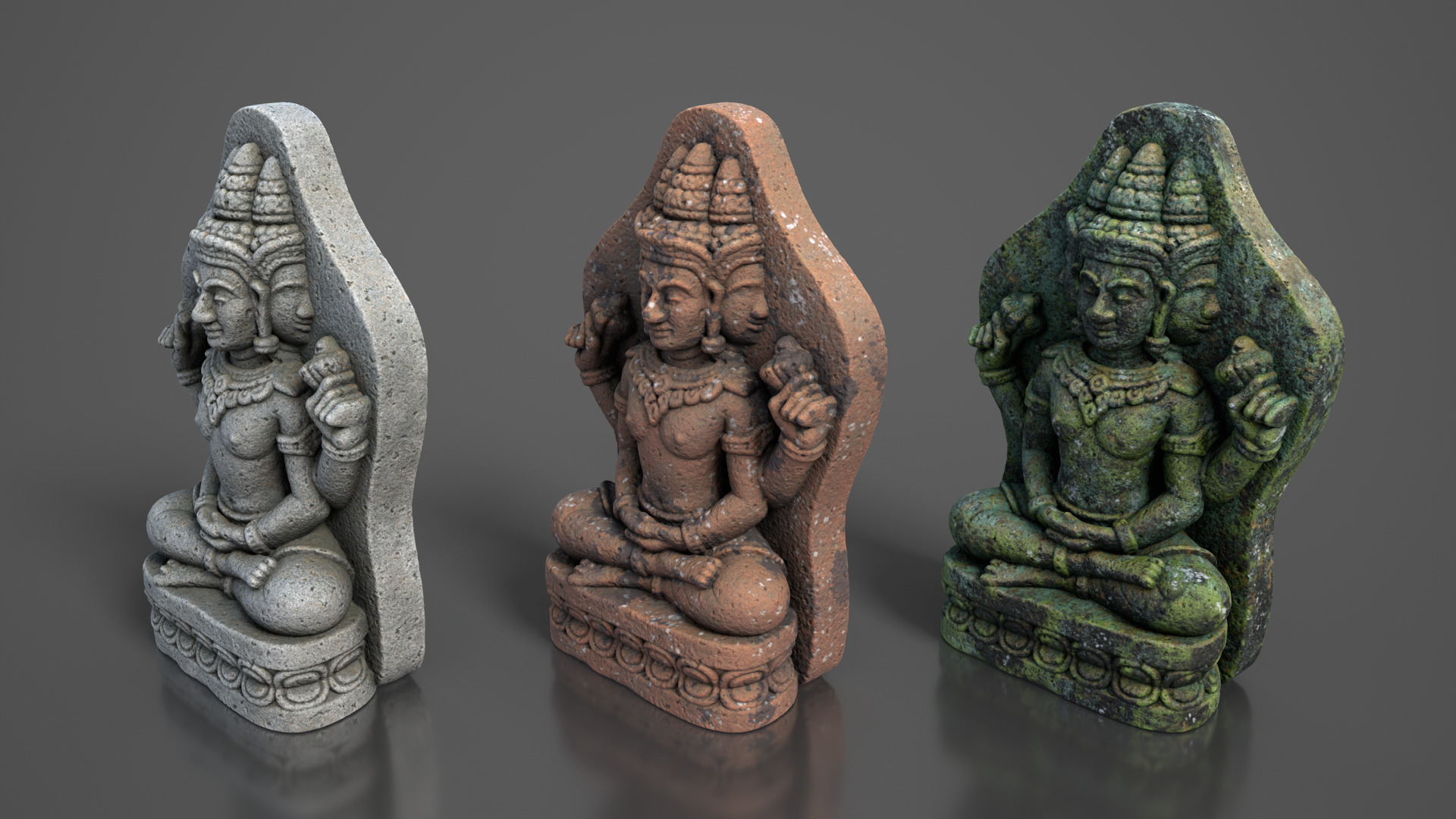 Ancient Khmer Statue29-250523 Low-poly 3D model_8
