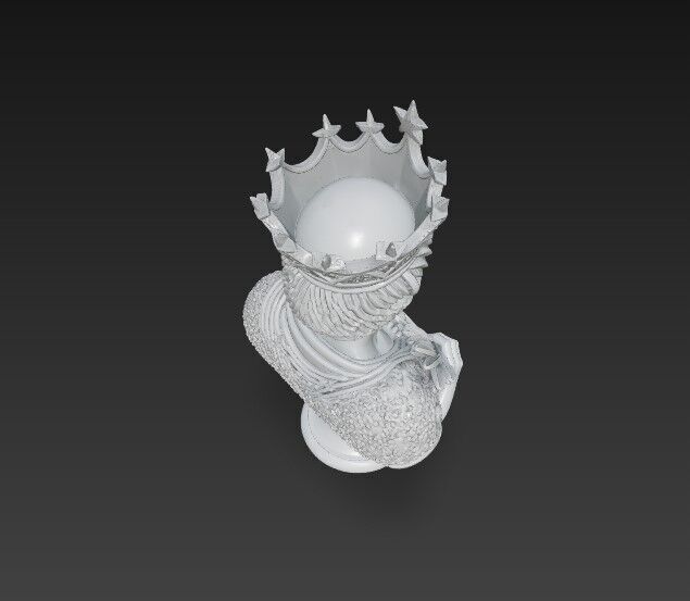 3D Printable Classical Aesthetic Queen Bust 3D model_4