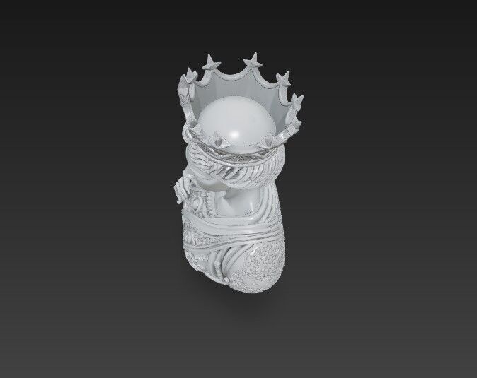 3D Printable Classical Aesthetic Queen Bust 3D model_6