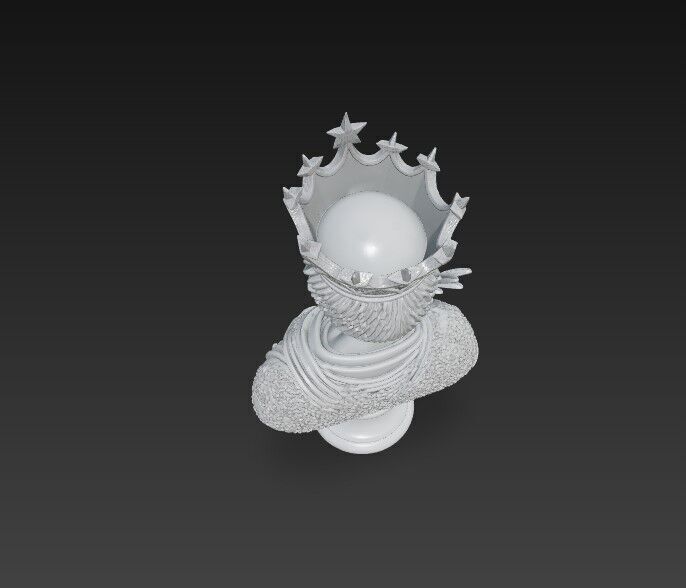 3D Printable Classical Aesthetic Queen Bust 3D model_5