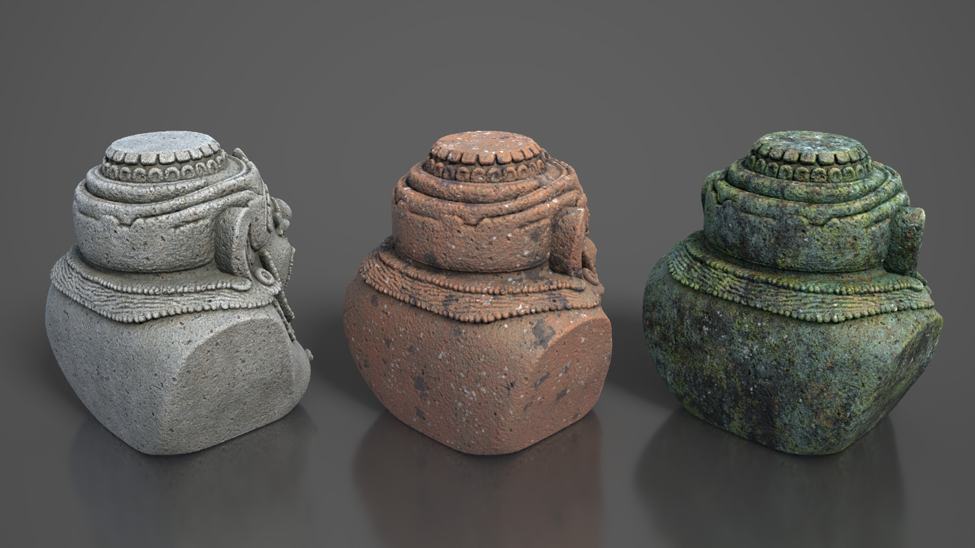 Ancient Khmer Statue30-250523 Low-poly 3D model_4