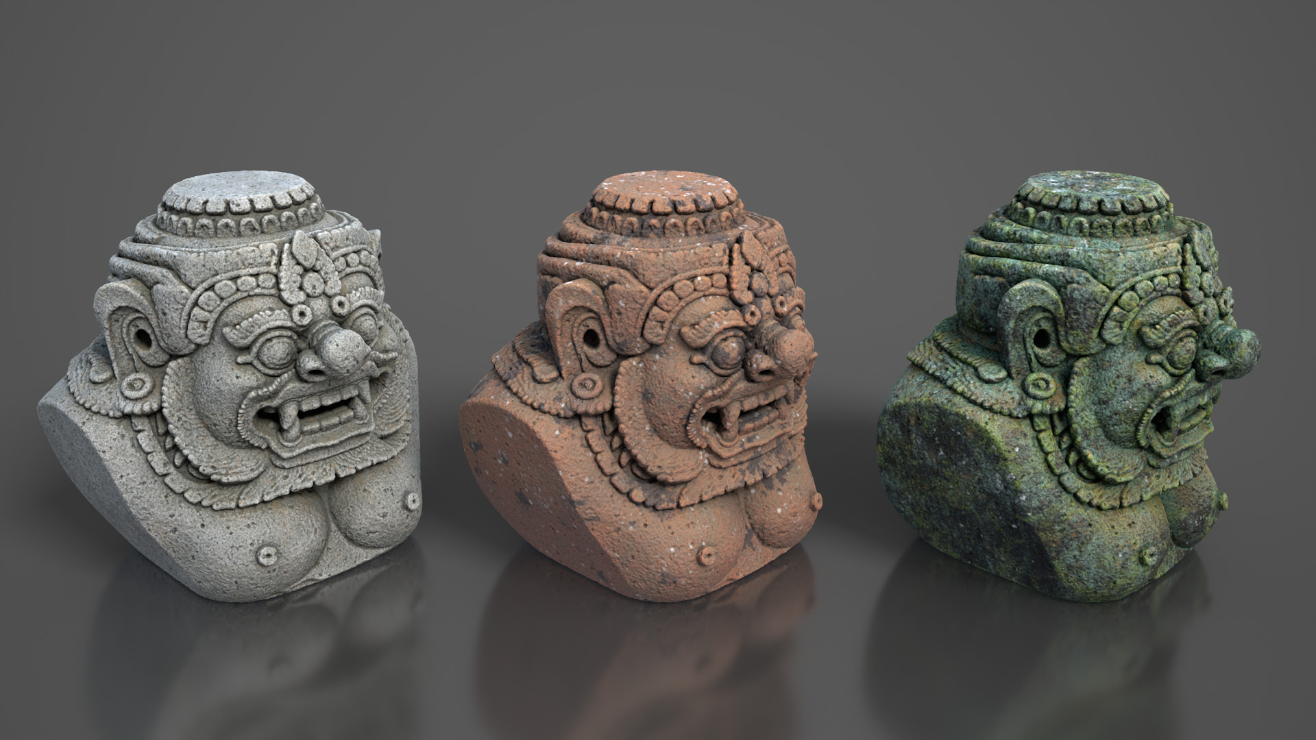 Ancient Khmer Statue30-250523 Low-poly 3D model_2