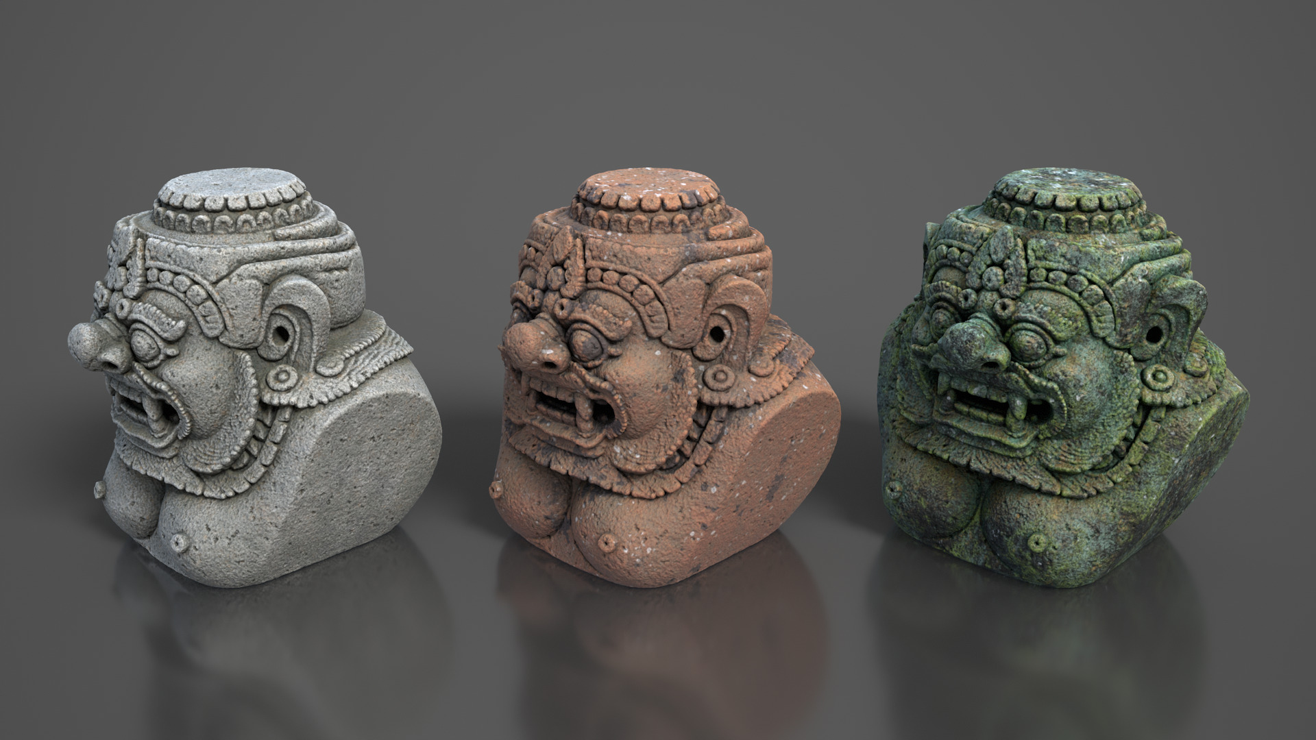 Ancient Khmer Statue30-250523 Low-poly 3D model_8