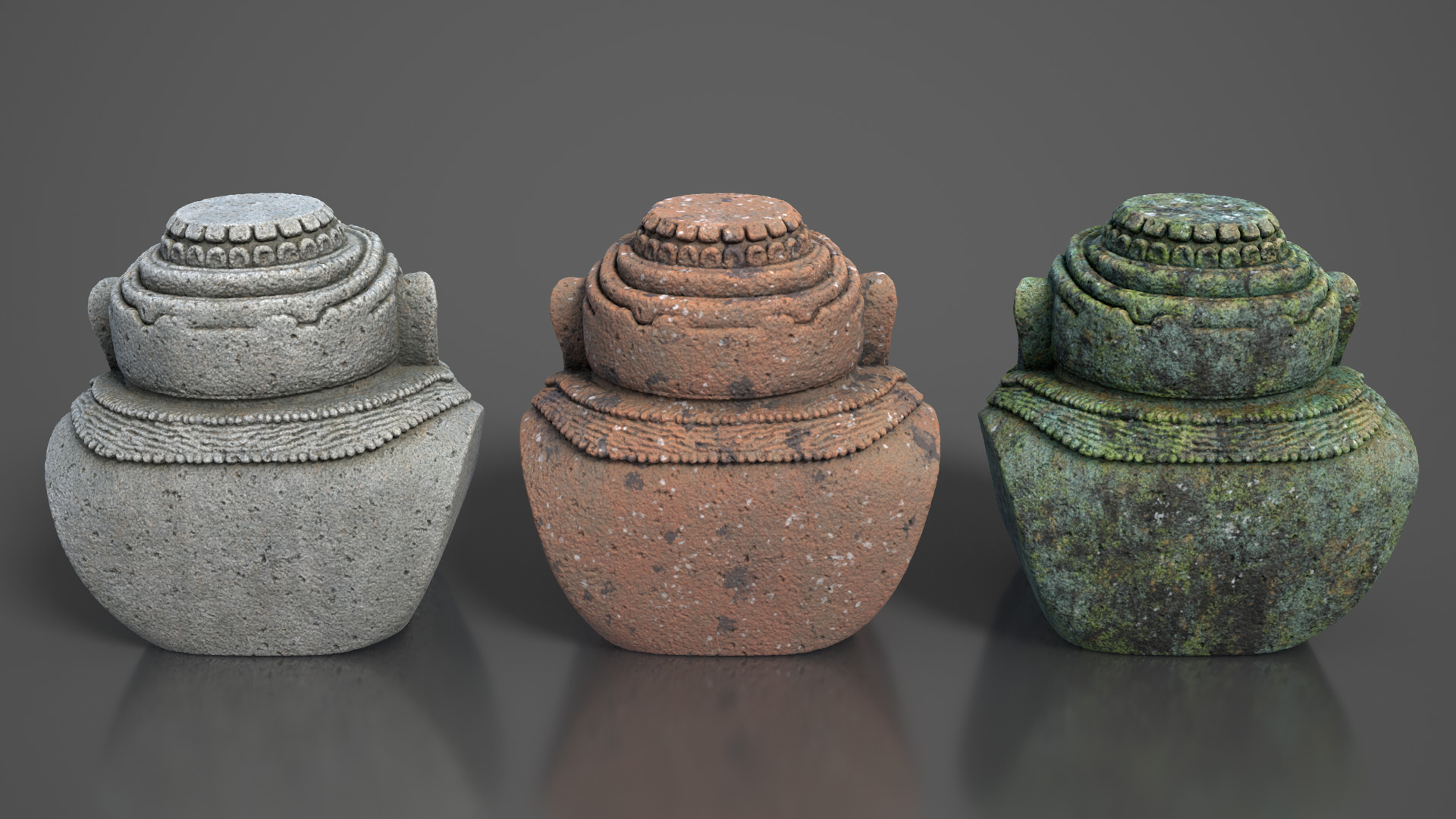 Ancient Khmer Statue30-250523 Low-poly 3D model_5