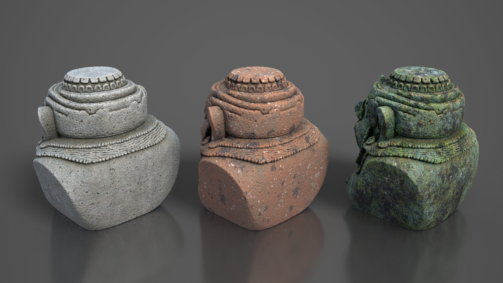 Ancient Khmer Statue30-250523 Low-poly 3D model_6