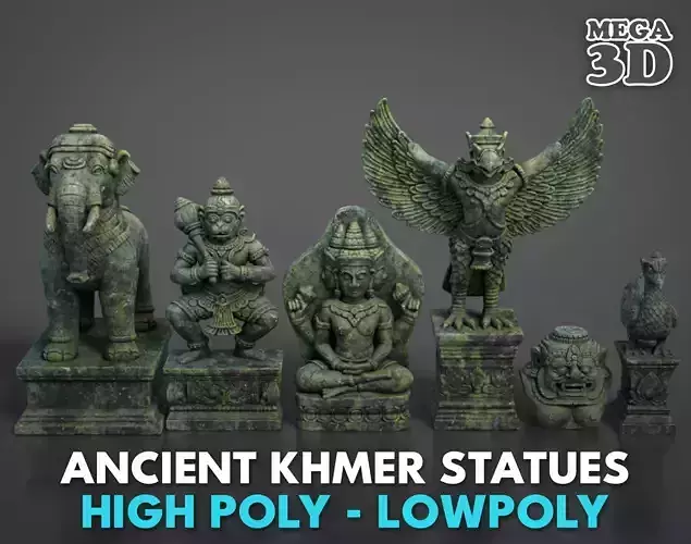 Ancient Khmer Statue Pack C-250523