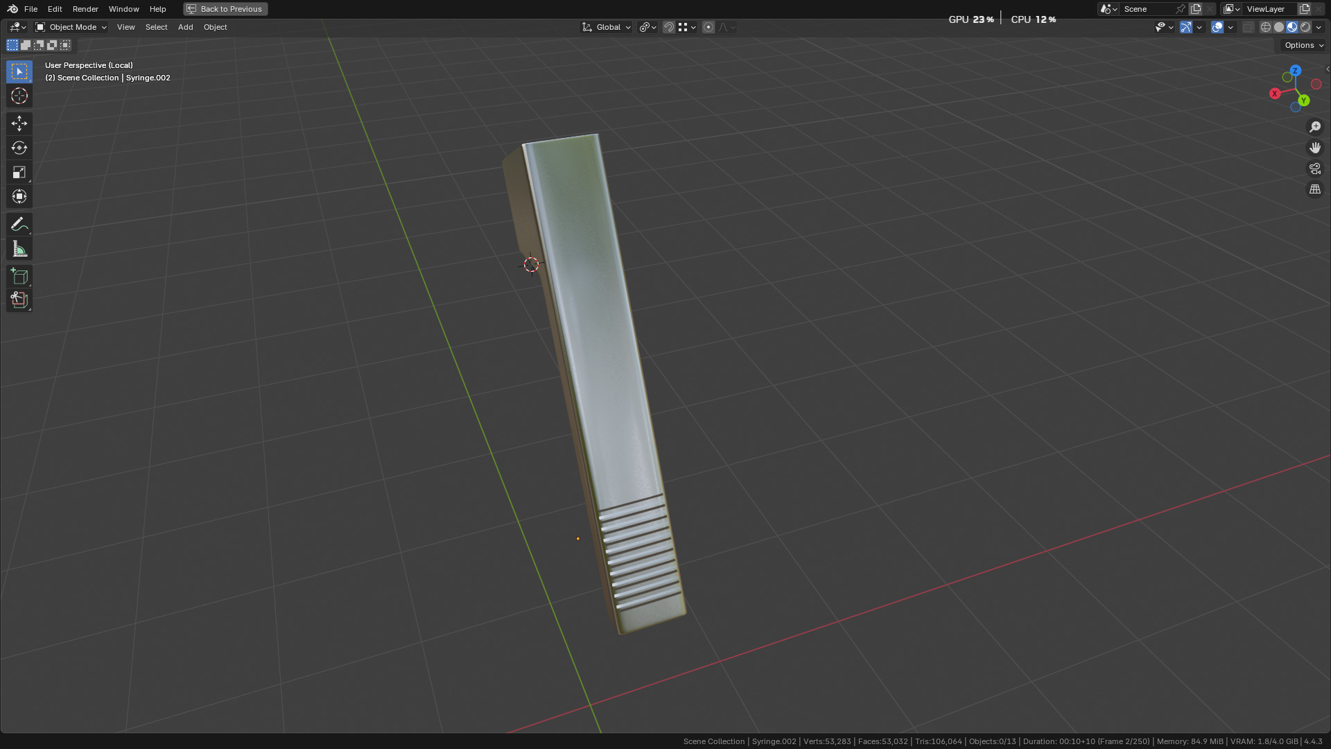 Intraligamental Syringe Pen Style 3D model_34