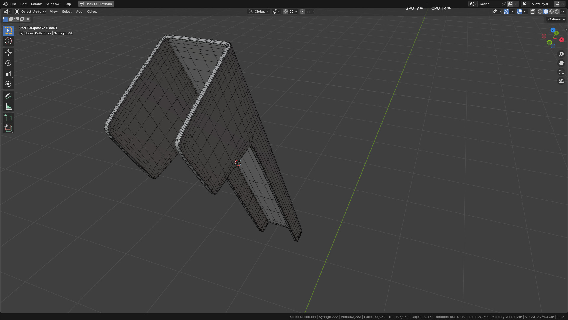 Intraligamental Syringe Pen Style 3D model_30