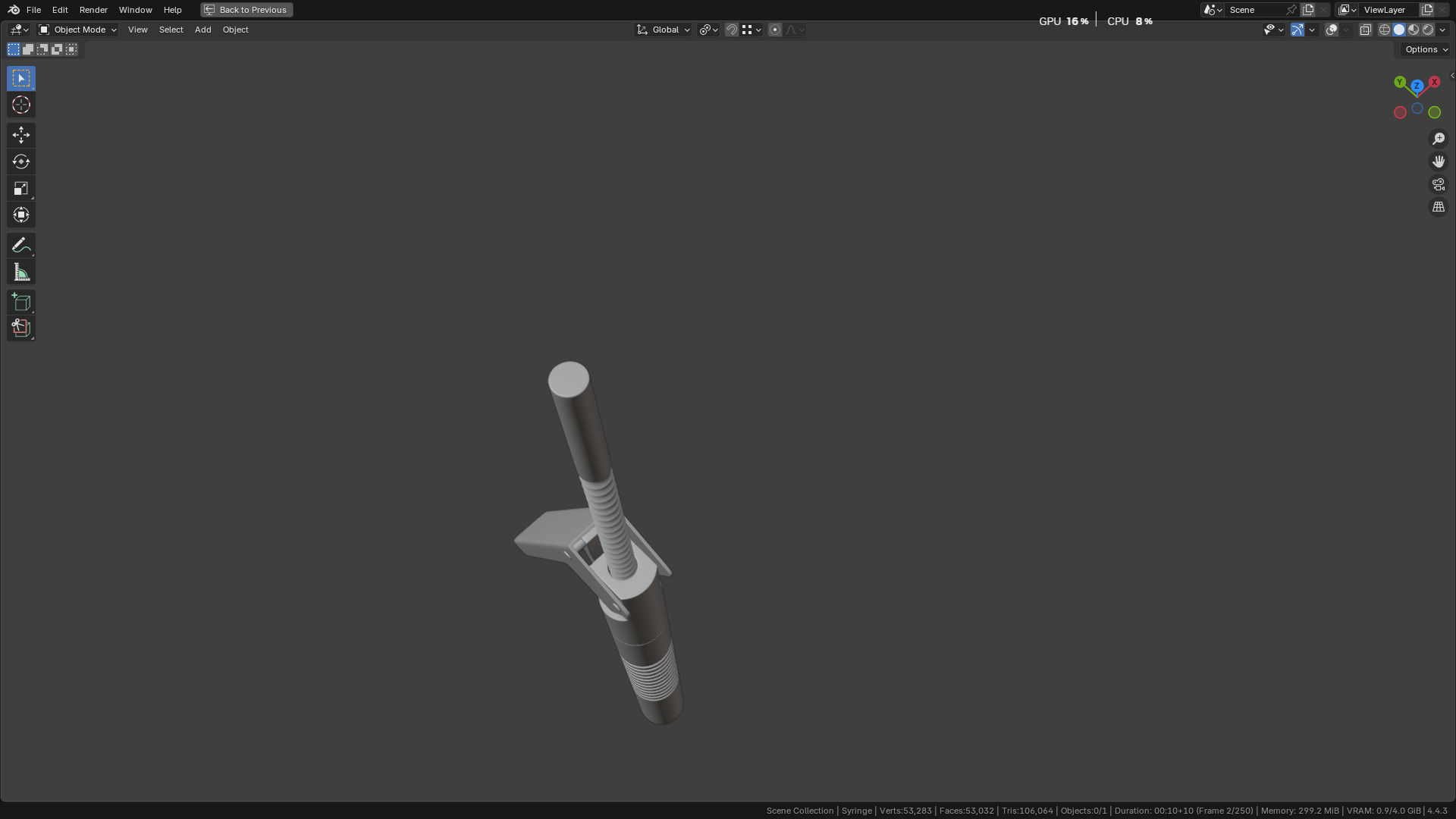 Intraligamental Syringe Pen Style 3D model_12