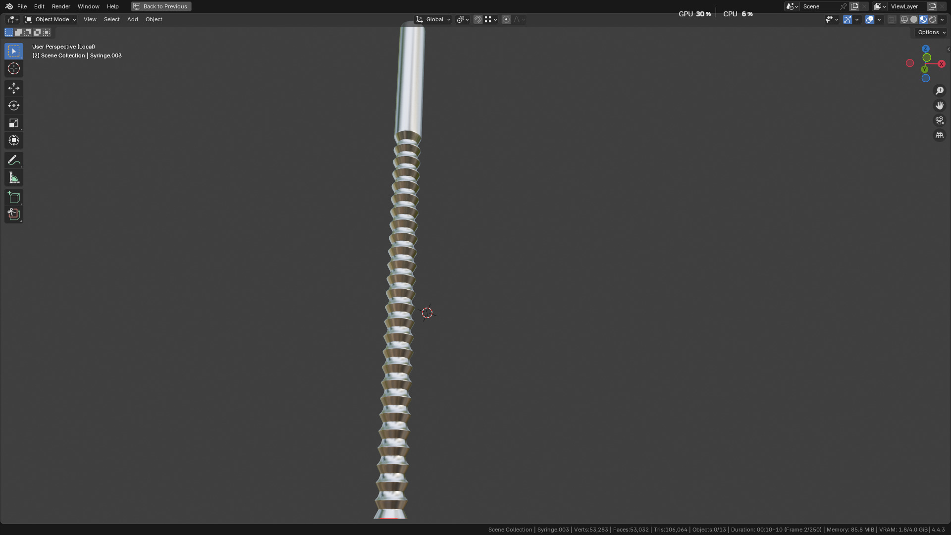 Intraligamental Syringe Pen Style 3D model_66