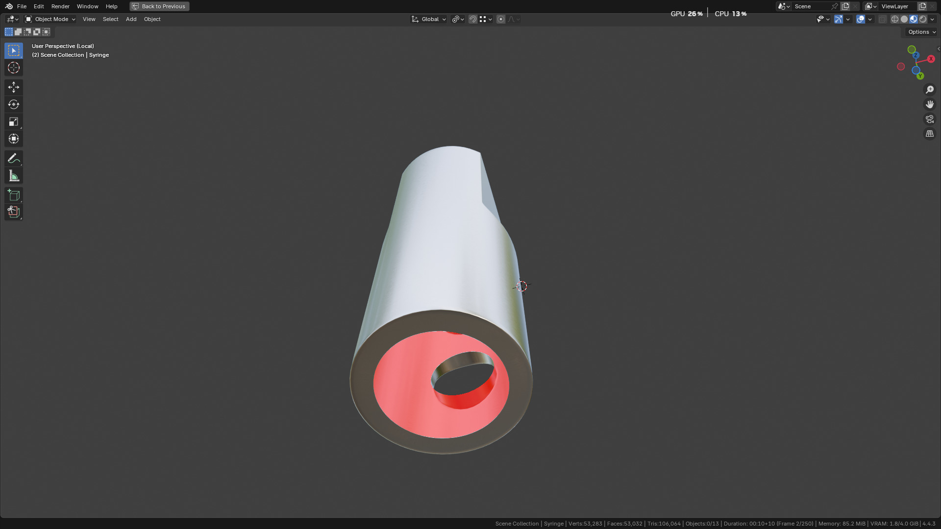 Intraligamental Syringe Pen Style 3D model_41