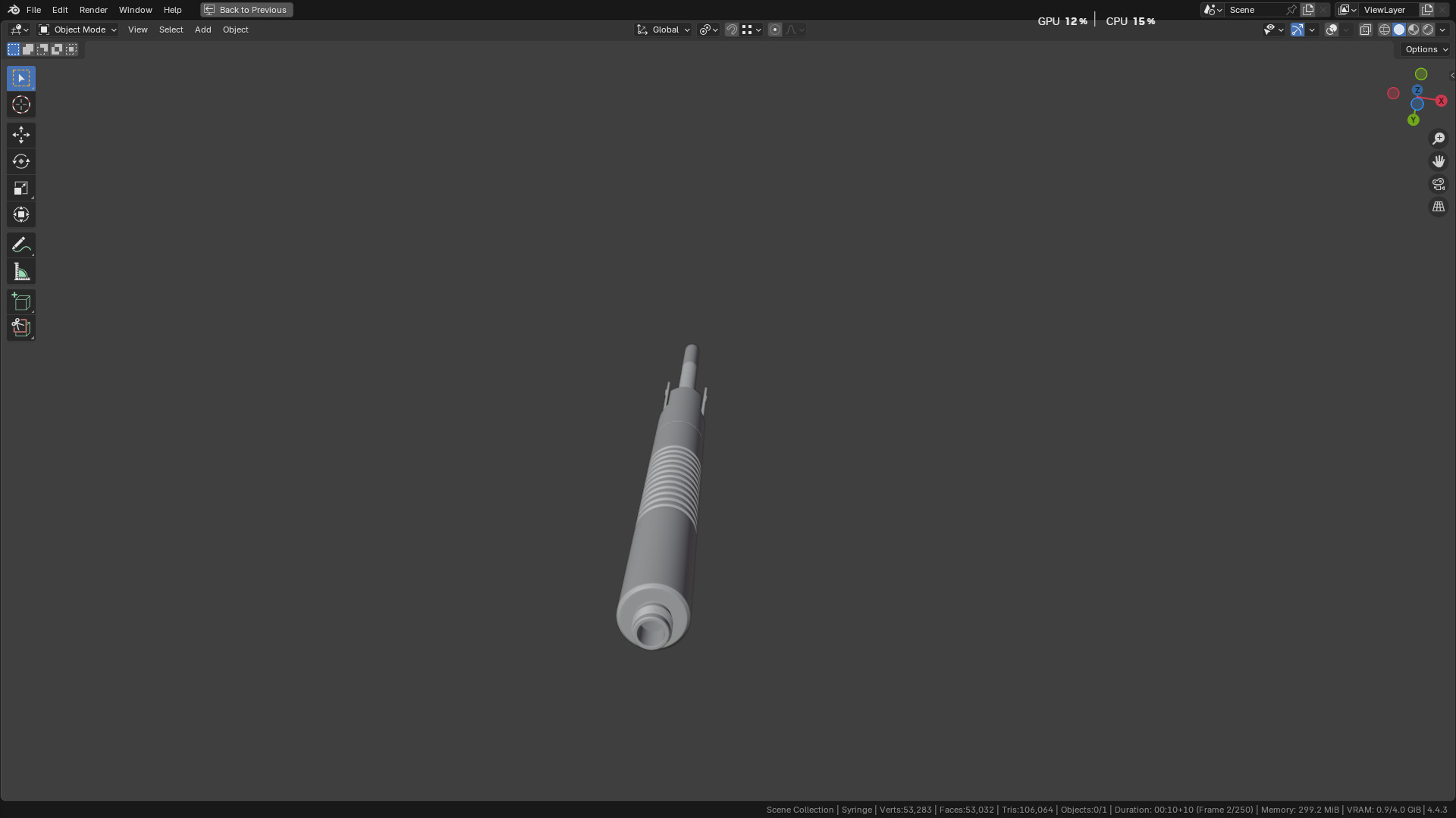 Intraligamental Syringe Pen Style 3D model_13