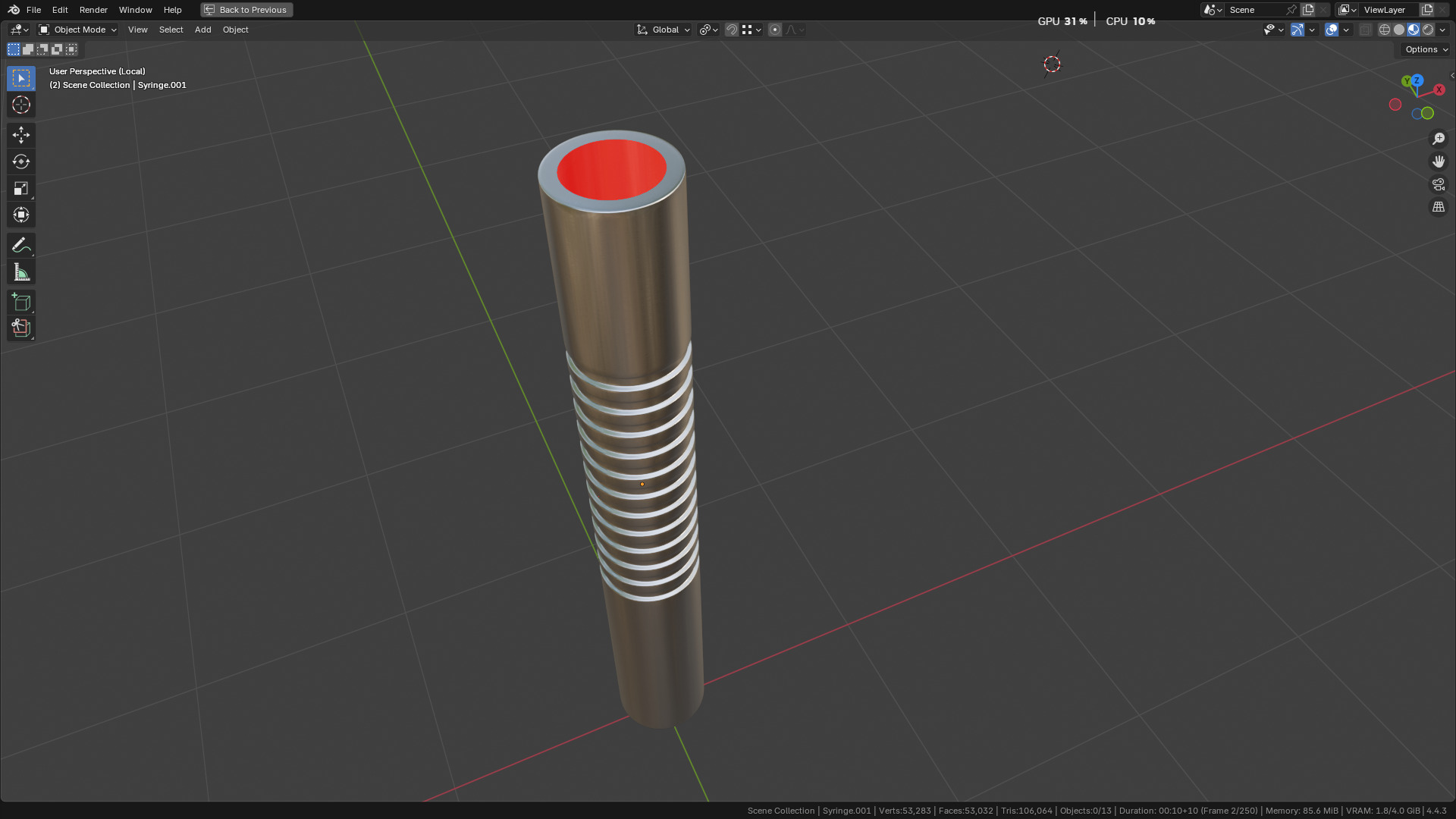 Intraligamental Syringe Pen Style 3D model_59