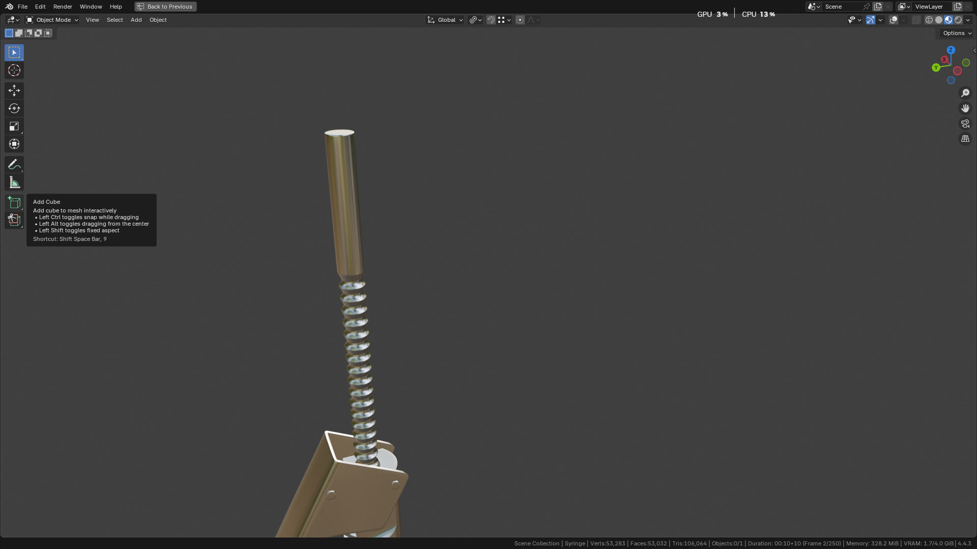 Intraligamental Syringe Pen Style 3D model_25