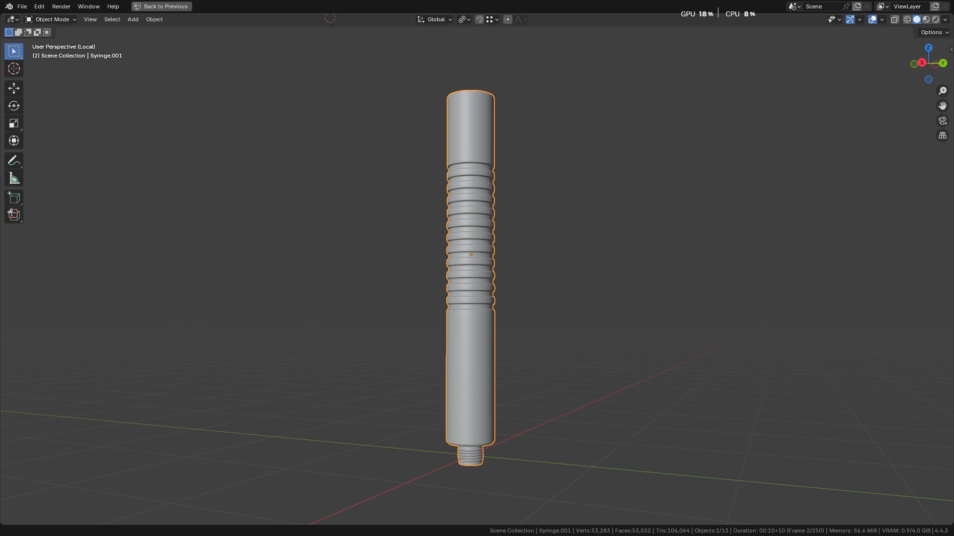 Intraligamental Syringe Pen Style 3D model_50