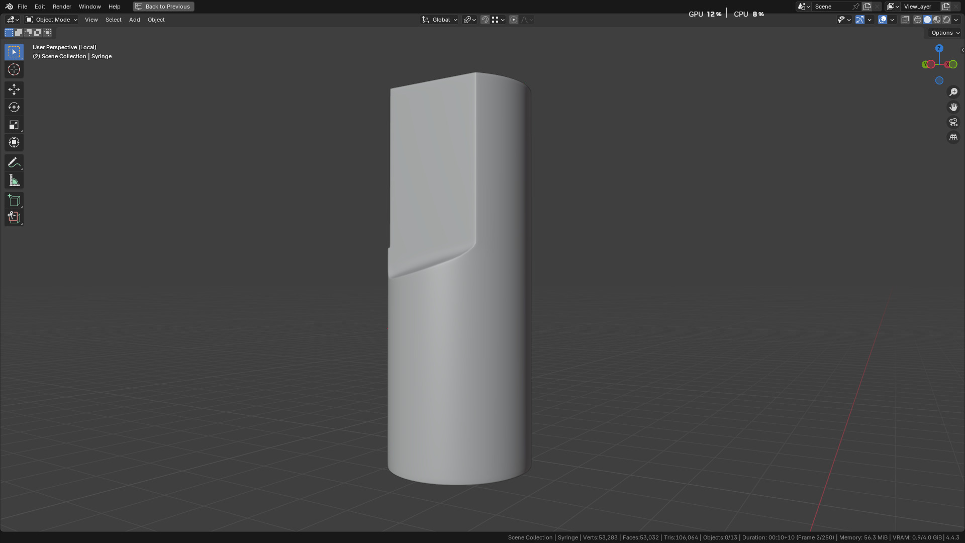 Intraligamental Syringe Pen Style 3D model_44