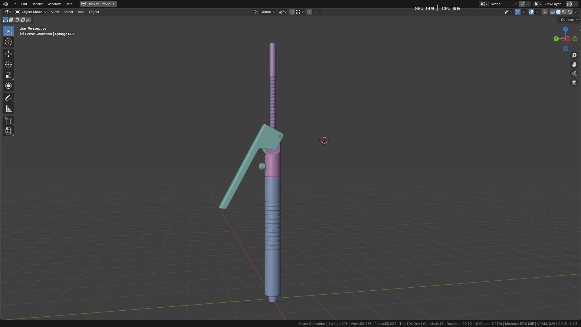 Intraligamental Syringe Pen Style 3D model_71