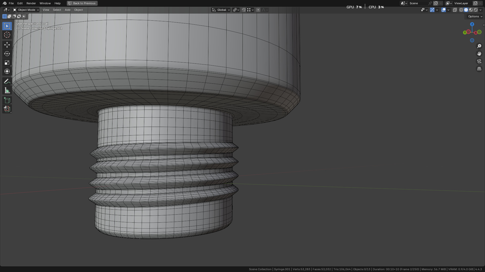 Intraligamental Syringe Pen Style 3D model_61