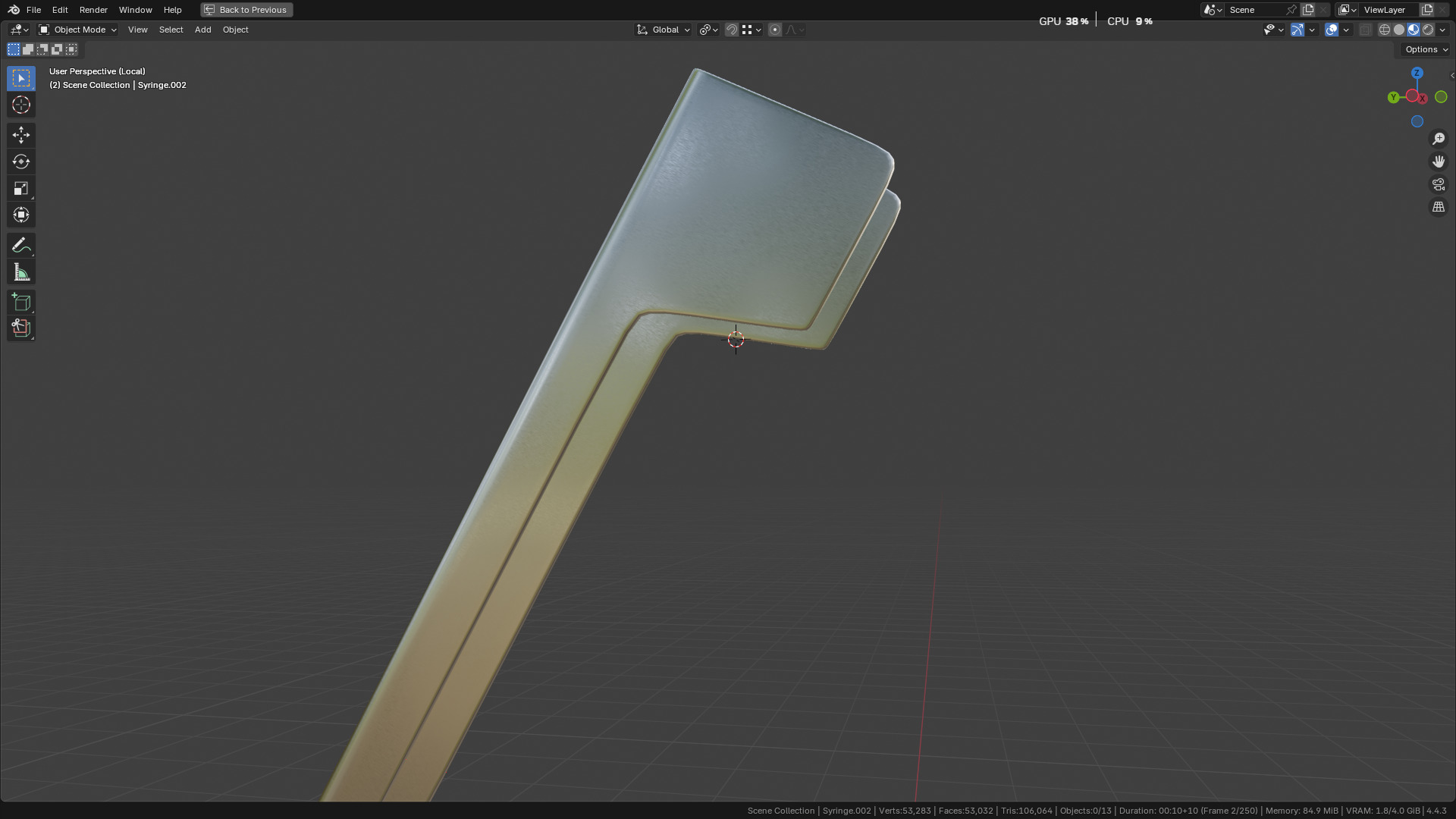 Intraligamental Syringe Pen Style 3D model_36