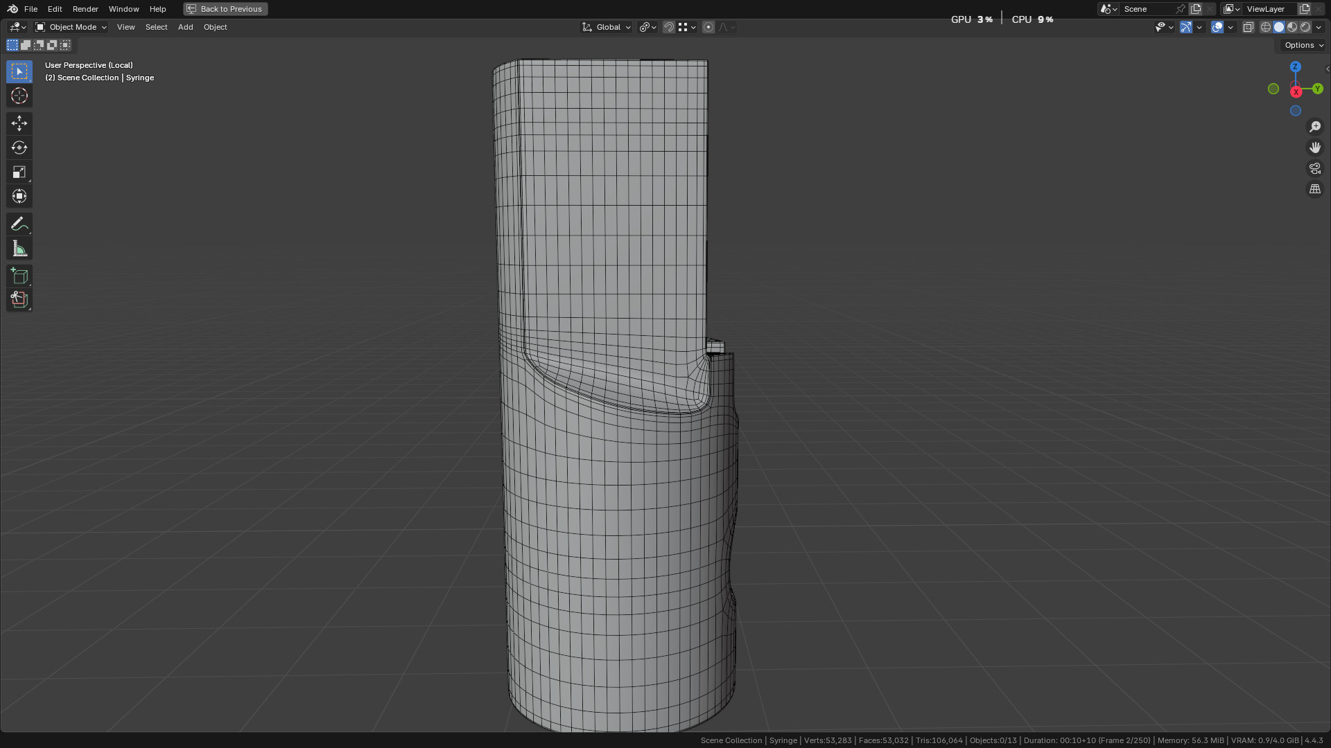 Intraligamental Syringe Pen Style 3D model_46