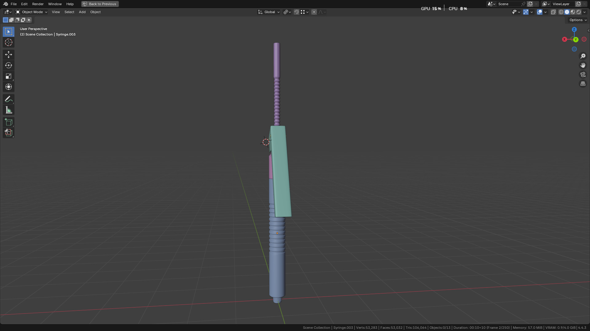 Intraligamental Syringe Pen Style 3D model_70