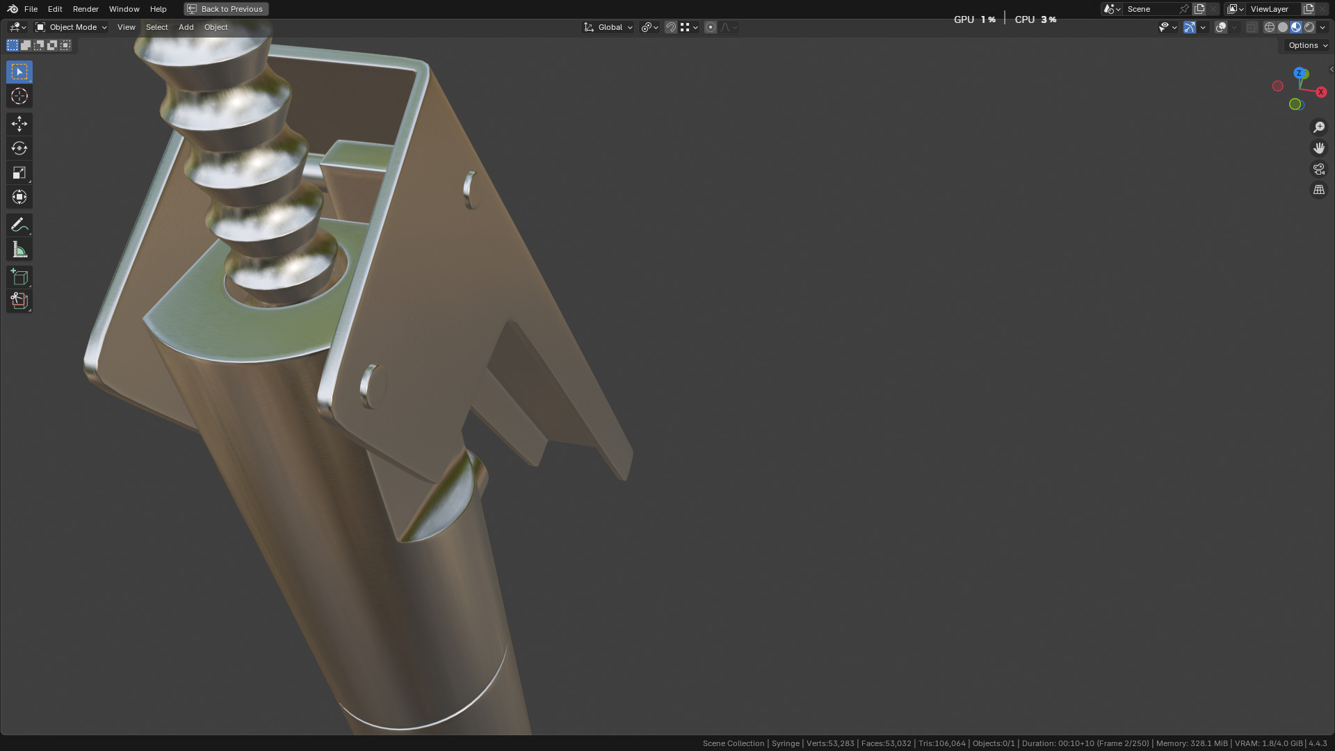 Intraligamental Syringe Pen Style 3D model_23